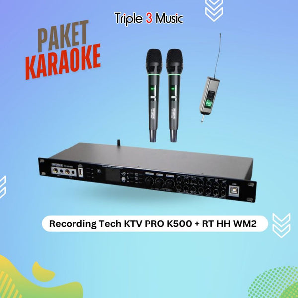 Paket Karaoke 2 orang RECORDING TECH KTV K500 ktv 6 With 2 microphone wireless