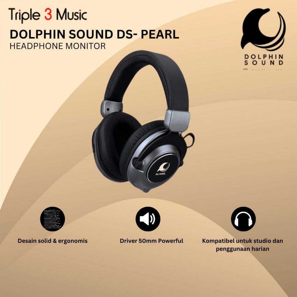 Dolphin Sound ISK DS60 Headphone monitor Flat Closed Pengganti Dolphin sound DS50