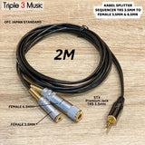OFC kabel splitter kabel sequencer splitter 3.5 male to dual Female TRS