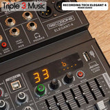 Recording Tech Elegant 4 Elegant4 Mixer audio usb Live Streaming