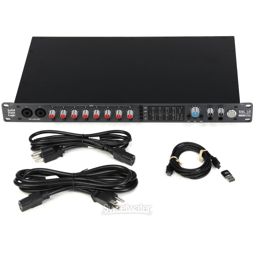 Solid State Logic SSL 18 USB 32 bit 192kHz Audio Interface Soundcard 8 In 10 Out