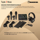 Mackie Performer Bundle Paket live KARAOKE Streaming 2 orang