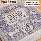 Ernieball 2403 ORIGINAL Nylon Clear and Silver Senar gitar nylon
