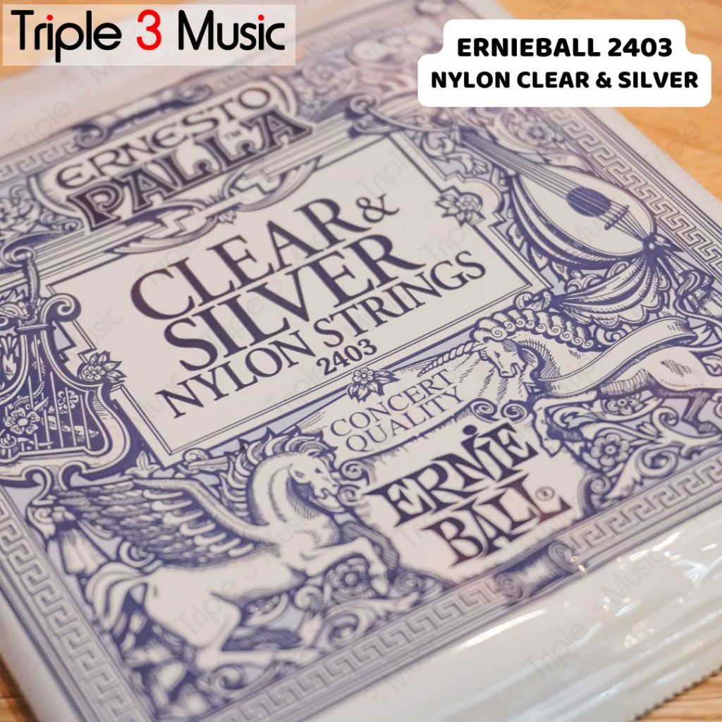 Ernieball 2403 ORIGINAL Nylon Clear and Silver Senar gitar nylon