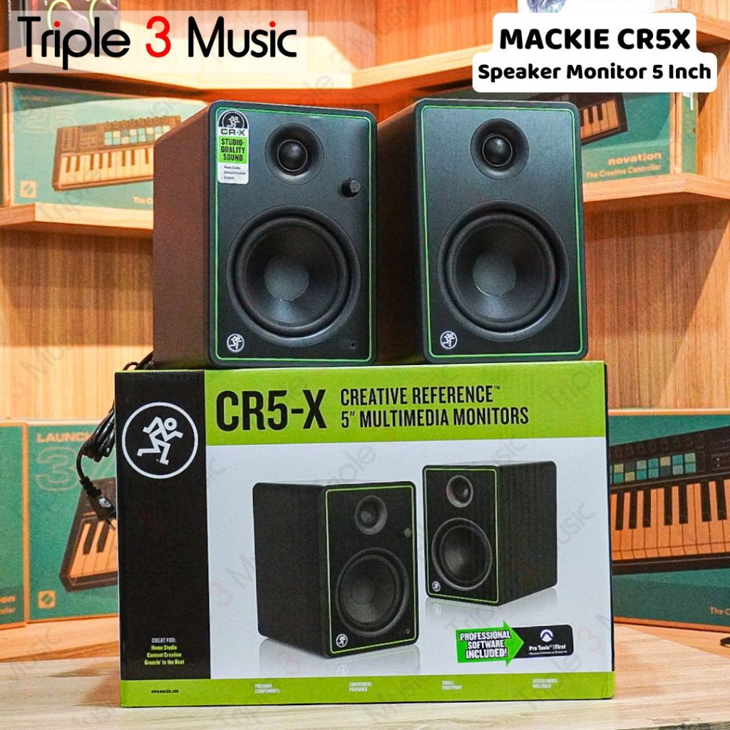 MACKIE CR5X CR5-X PAIR 5 inch 5" Speaker Recording Monitor flat