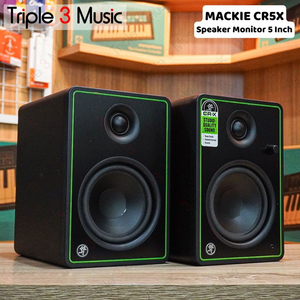 MACKIE CR5X CR5-X PAIR 5 inch 5" Speaker Recording Monitor flat