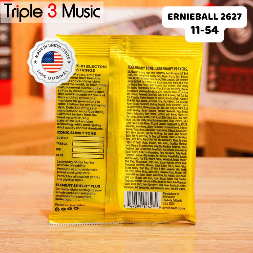 Ernieball Ernie ball 2627 11-54 beefy ORIGINAL Senar Gitar Elektrik