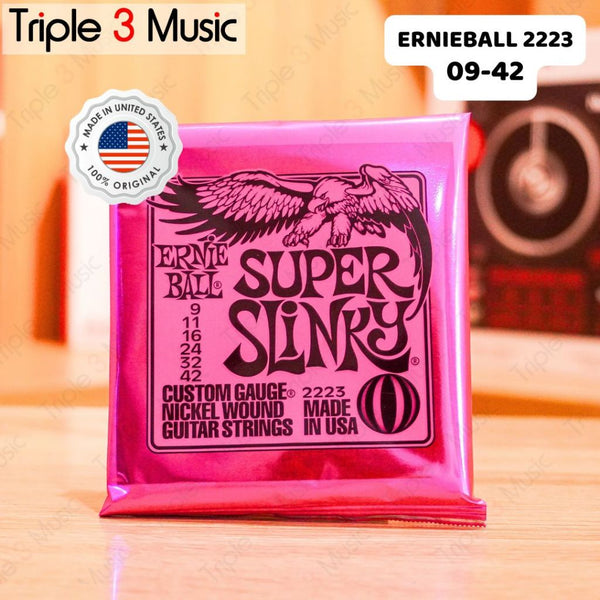 Ernieball 2223 ORIGINAL RESMI 9-42 senar gitar elektrik
