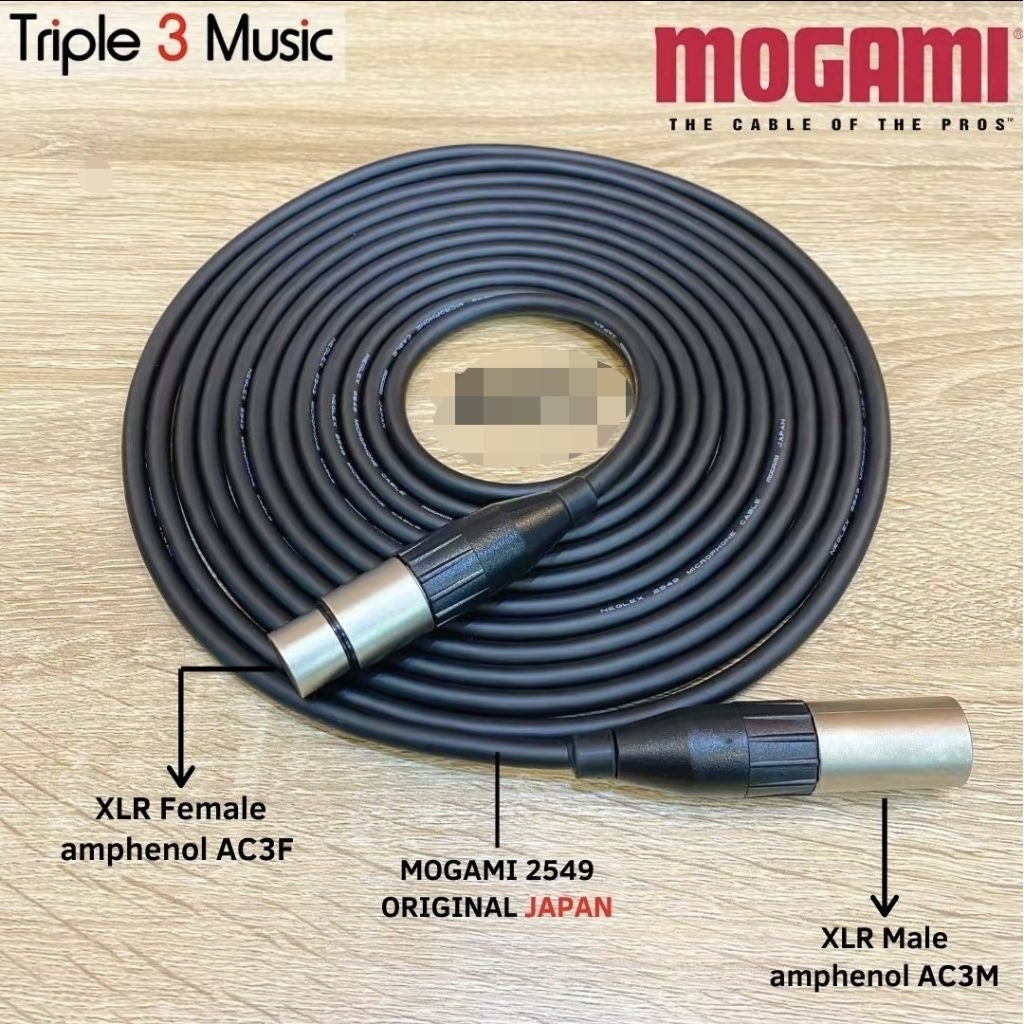 MOGAMI 2549 ORIGINAL JAPAN Kabel mic microphone XLR male to XLR female
