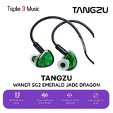 Tangzu Wan Er 2 WANER SG2 SG 2 IEM EMERALD GREEN 10MM PET Diaphragm Hi-Fi In Ear Earphone