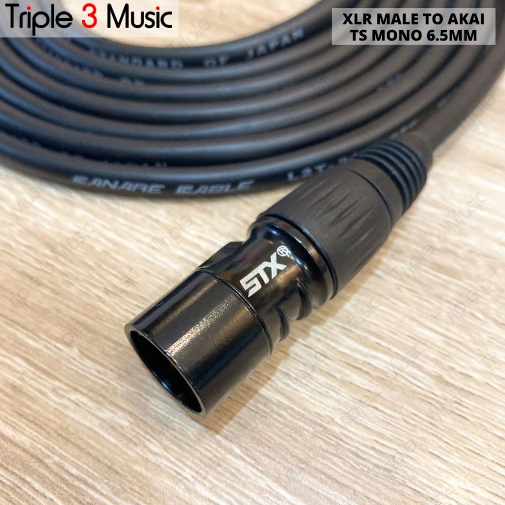 Kabel OFC XLR Male To Akai TS Mono kabel soundcard ke speaker