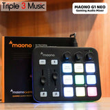MAONO G1 NEO Gaming Audio Interface RGB 48V Phantom Power for Live Streaming Content Create Gaming