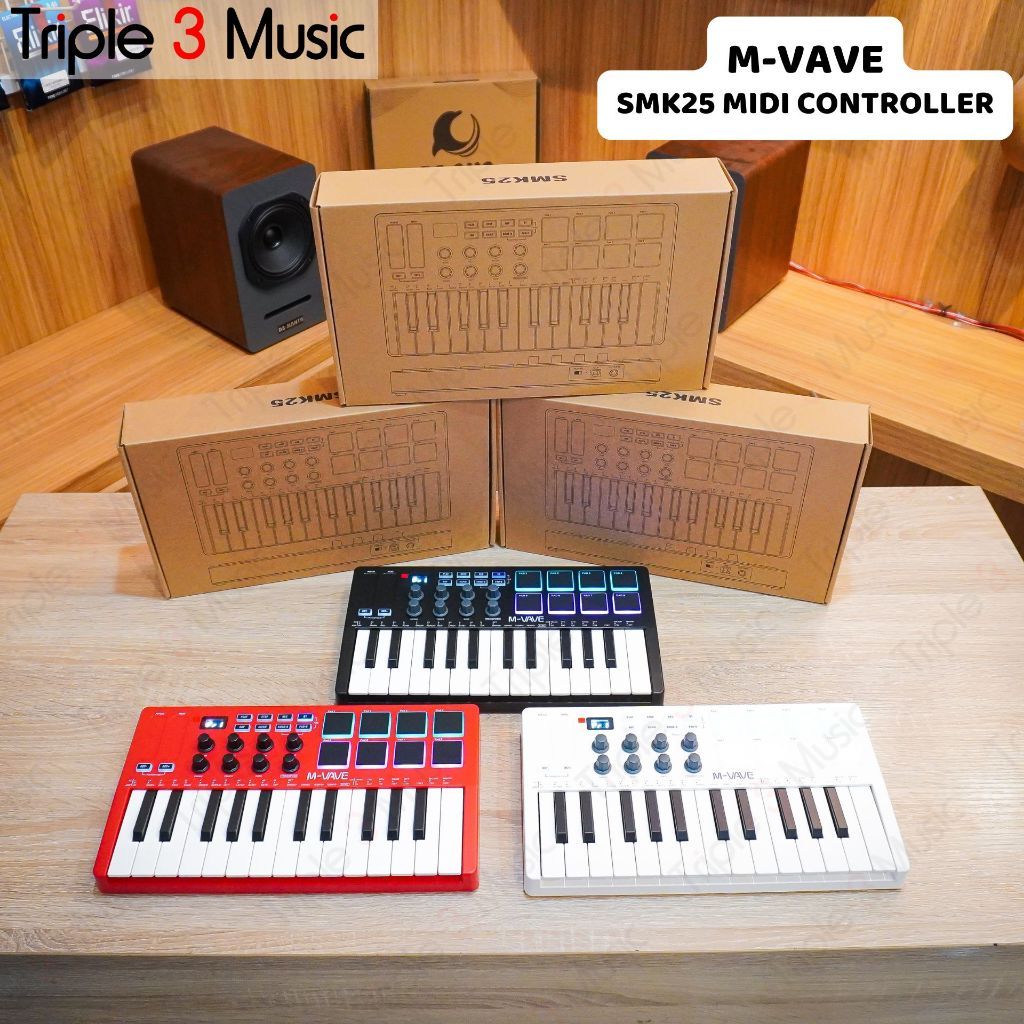 M-VAVE MVAVE SMK 25 SMK25 Midi Keyboard Controller 25 Keys