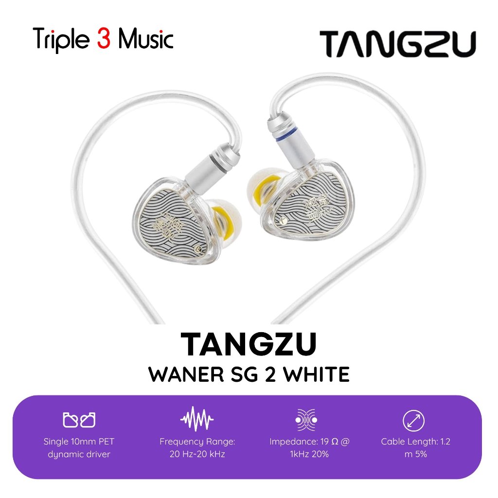 Tangzu Waner 2 / Waner S.G 2 White Putih In Ear Monitor IEM