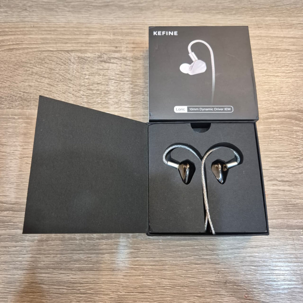 KEFINE Loric IEM 10mm PU+Titanium Dynamic Driver In Ear Monitor Earphone - Black, 3.5mm No Mic