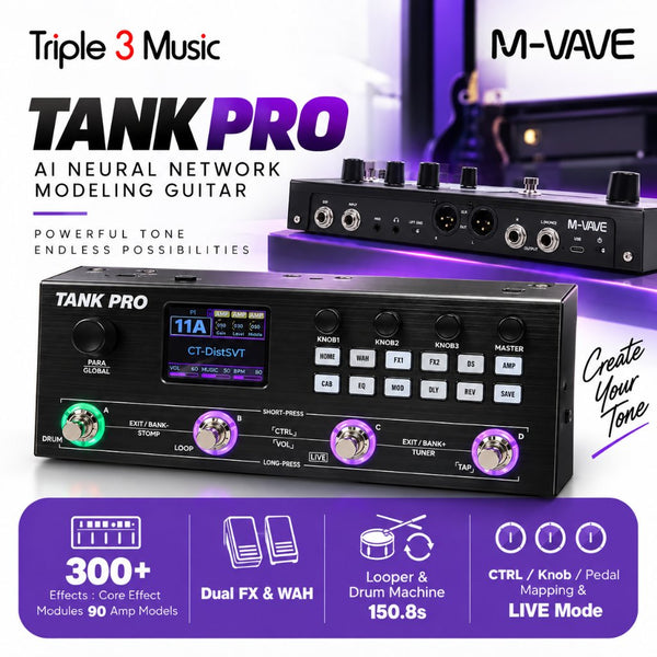 M-Vave Tank Pro - Mvave Tank Pro Multi Effect Processor Efek Gitar