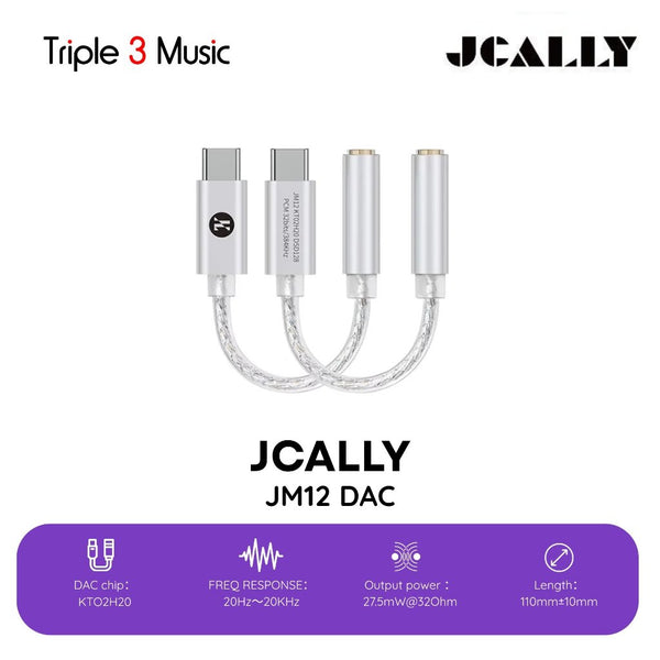 JCALLY JM12 KTO2H20 Portable Dongle Adapter USB DAC / AMP