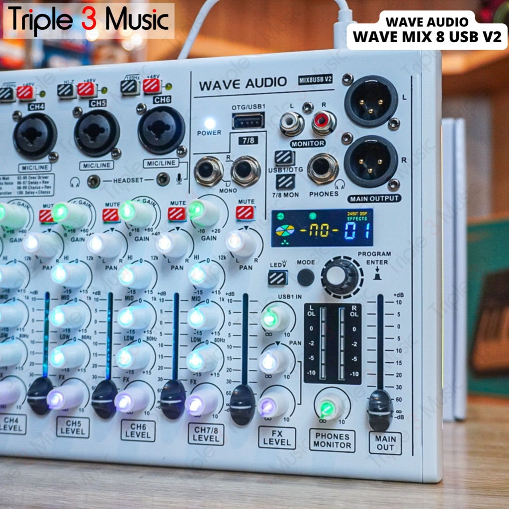 WAVE MIX8USB MIX 8 USB V2 MIXER audio usb 6 Input