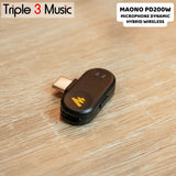 MAONO PD200W Hybrid Wireless Podcast Streaming Microphone Dynamic XLR USB Mic with Desktop Stand - PD200W+Type C Receiver