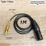Kabel OFC Japan standard XLR Male to aux 3.5 mm Female kabel power clip on to XLR
