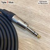 Kabel 2m XLR FEMALE CANON To TRS 6.5 AKAI BALANCE L2T2S OFC Japan standard