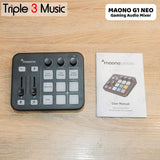 MAONO G1 NEO Gaming Audio Interface RGB 48V Phantom Power for Live Streaming Content Create Gaming