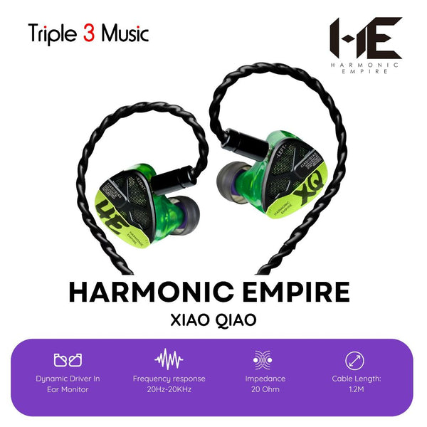 Tangzu Harmonic Empire Xiao Qiao / XiaoQiao Rock Green Edition Dynamic Driver In Ear Monitor Earphone - 3.5mm