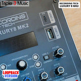 Recording Tech LUXURY 8 MK2 LOOPBACK VERSION 8 Input 3 Aux Usb Mixer audio