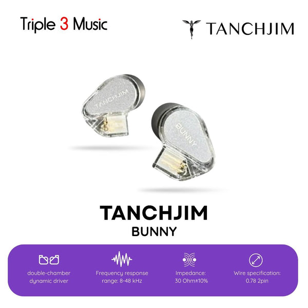 Tanchjim Bunny DMT4 Ultra Dynamic Driver Earphone In Ear Monitor With Microphone