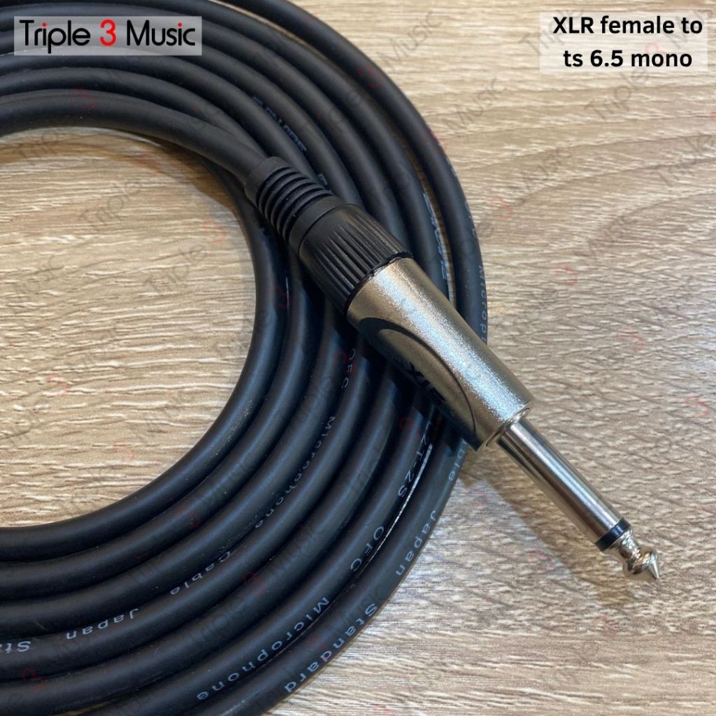 Kabel XLR  Female to Jack TS 6.5 akai OFC JAPAN STANDARD kabel mic dynamic