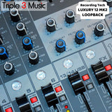 Recording Tech LUXURY 12 MK2 LOOPBACK VERSION 14 Input 3 Aux Usb Mixer audio