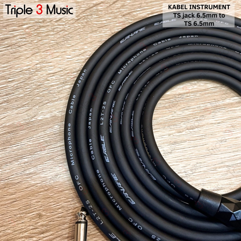 Kabel Instrument jack gitar TS to TS L 3m OFC Japan Standard L2T2S