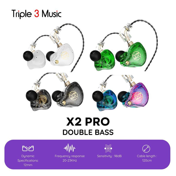 IEM X2PRO X2 PRO Double Bass In Ear Monitor IEM Panggung