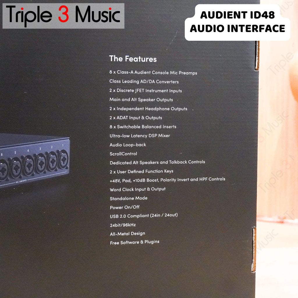 Audient iD48 USB-C Audio Interface Soundcard Recording