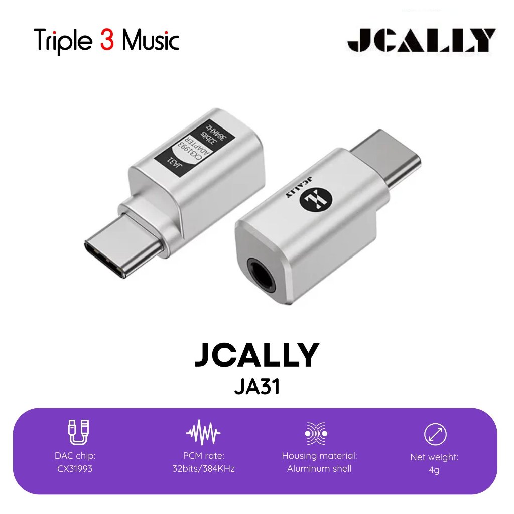 JCALLY JA31 CX31993 Portable Dongle Adapter USB DAC / AMP