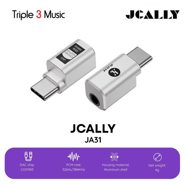 JCALLY JA31 CX31993 Portable Dongle Adapter USB DAC / AMP