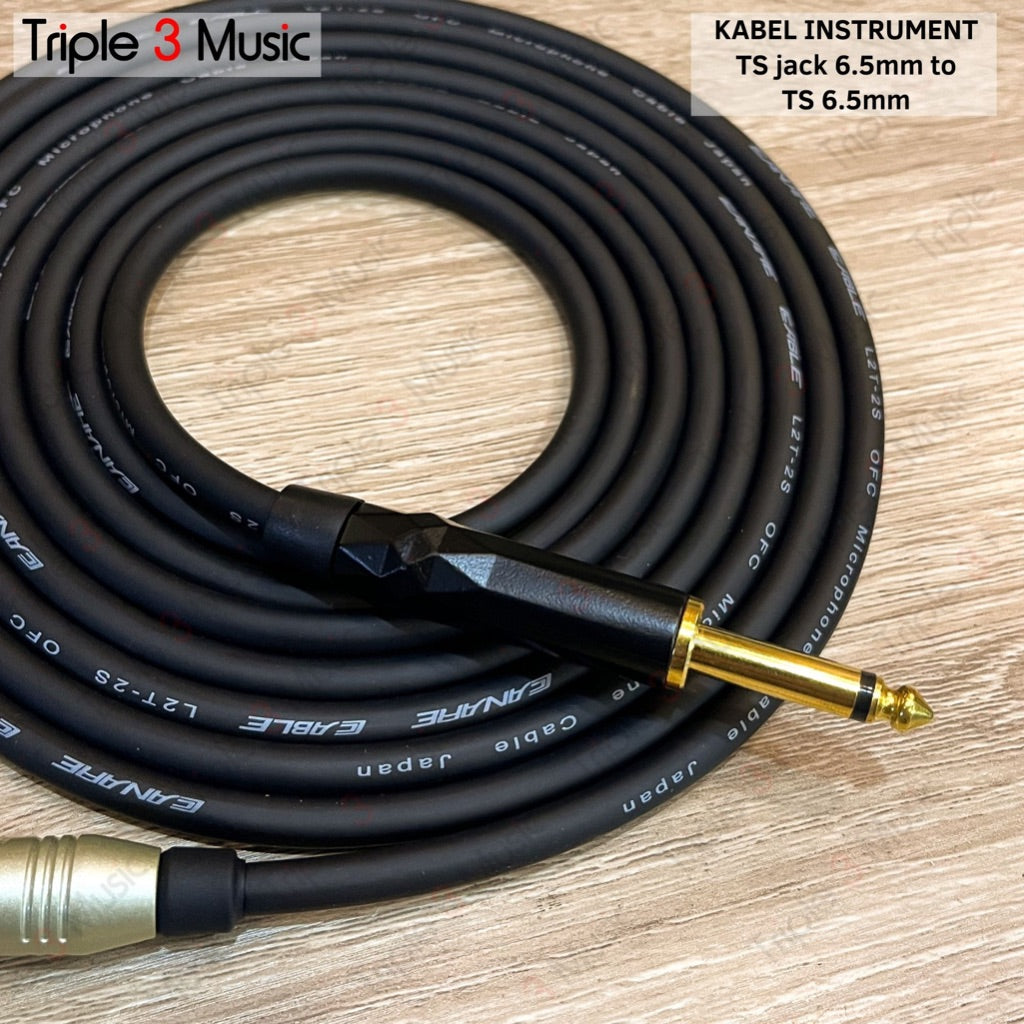 Kabel Instrument jack gitar TS to TS L 3m OFC Japan Standard L2T2S