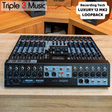 Recording Tech LUXURY 12 MK2 LOOPBACK VERSION 14 Input 3 Aux Usb Mixer audio