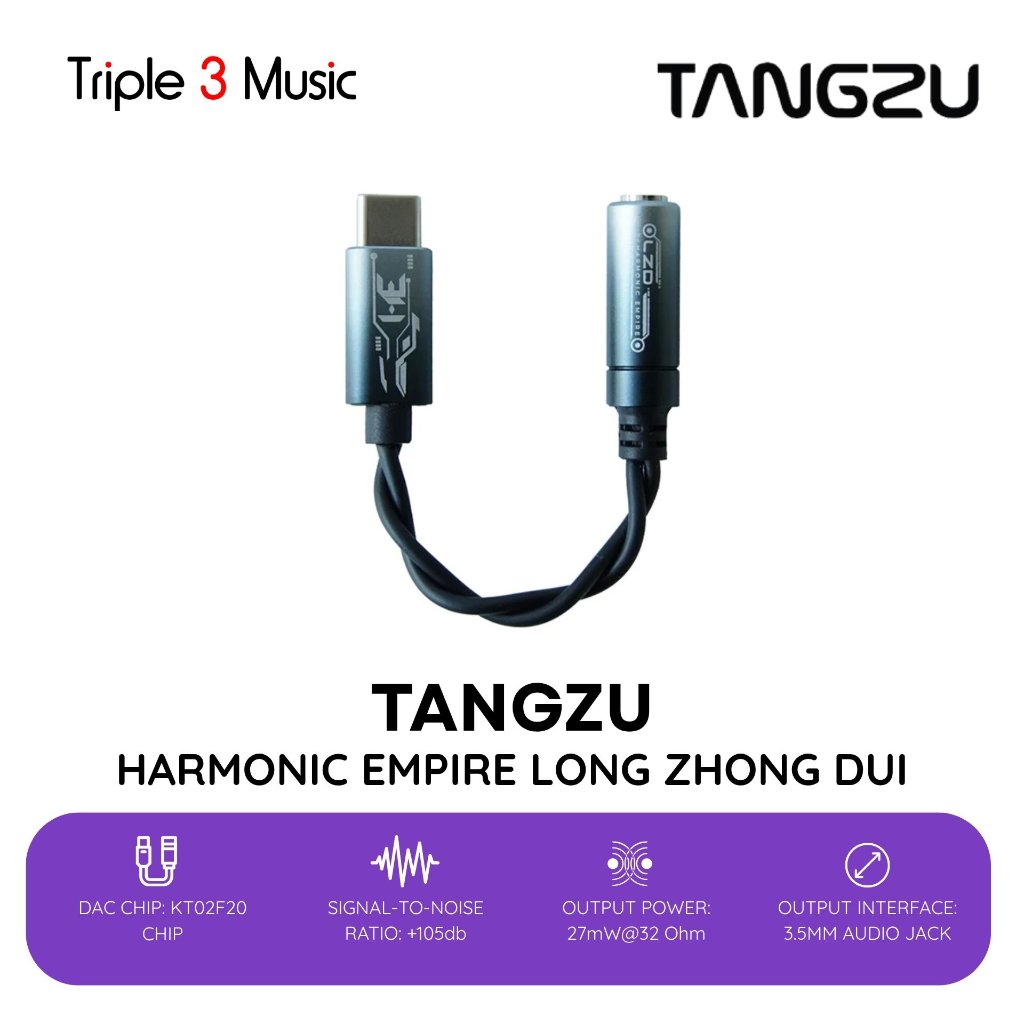 Tangzu Harmonic Empire Long Zhong Dui USB Portable 3.5mm to USB Type C DAC / AMP