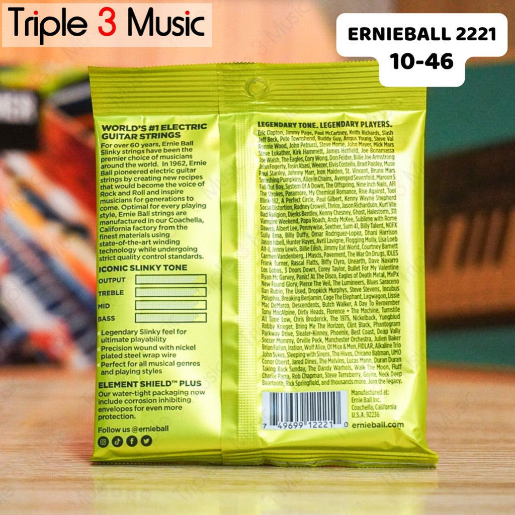 Ernieball Ernie ball 2221 ORIGINAL RESMI 10-46 Senar gitar