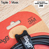 STAGG SMD3 Kabel midi To midi 3m ORIGINAL