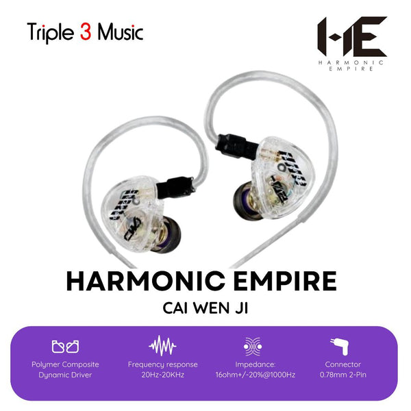 Tangzu Harmonic Empire Cai Wen ji 10mm Single Dynamic Driver IEM In Ear Monitors Earphone