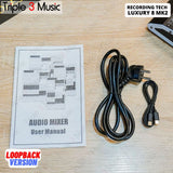 Recording Tech LUXURY 8 MK2 LOOPBACK VERSION 8 Input 3 Aux Usb Mixer audio