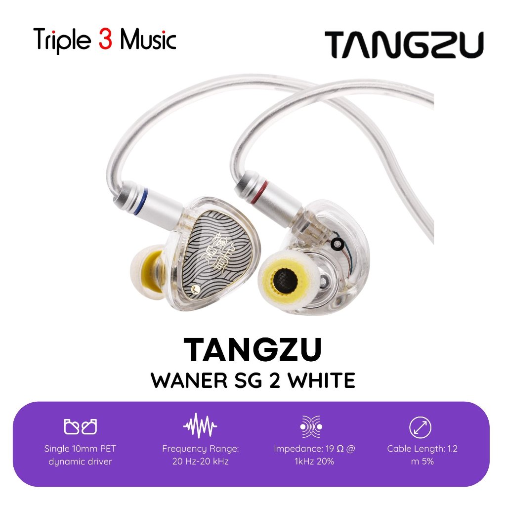Tangzu Waner 2 / Waner S.G 2 White Putih In Ear Monitor IEM