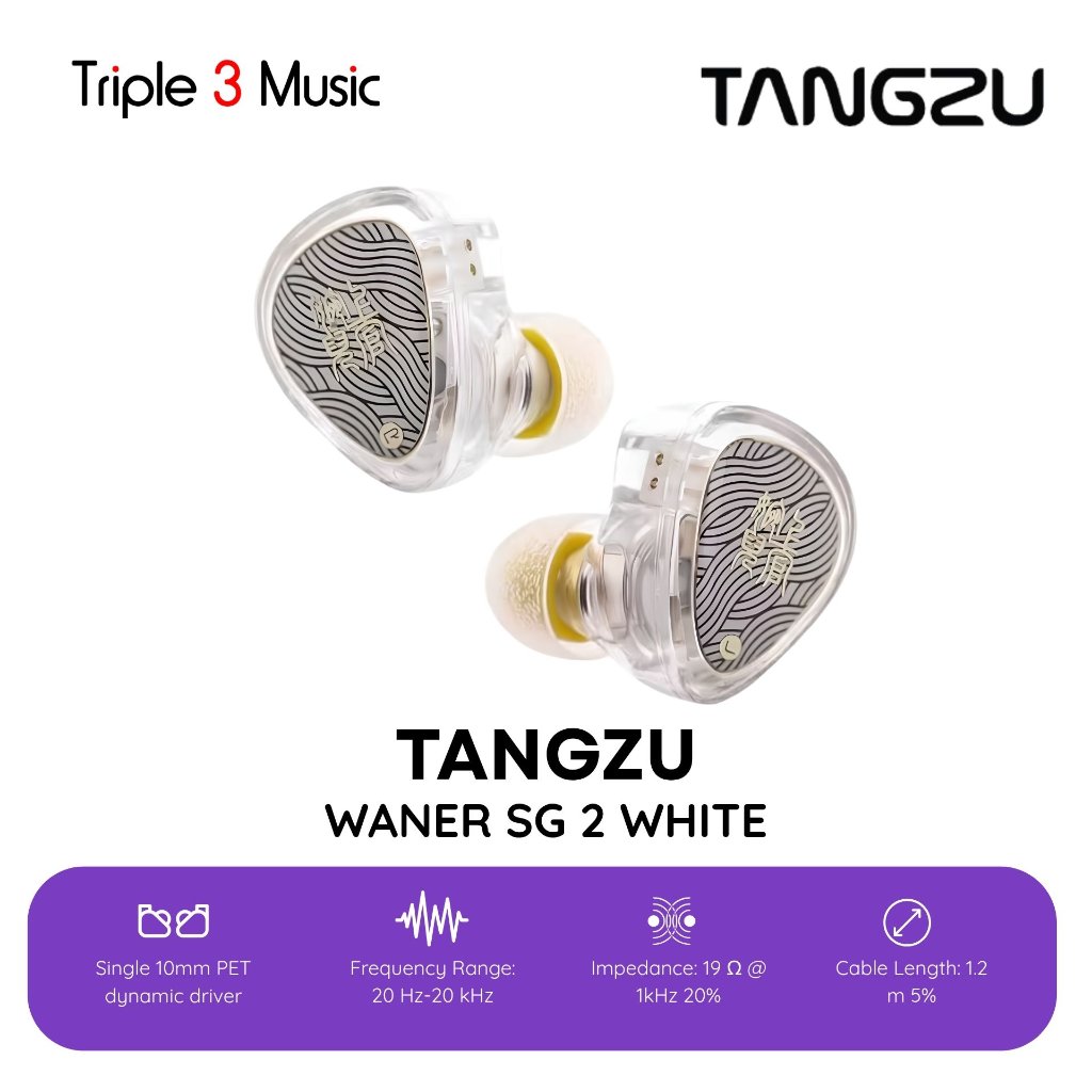 Tangzu Waner 2 / Waner S.G 2 White Putih In Ear Monitor IEM