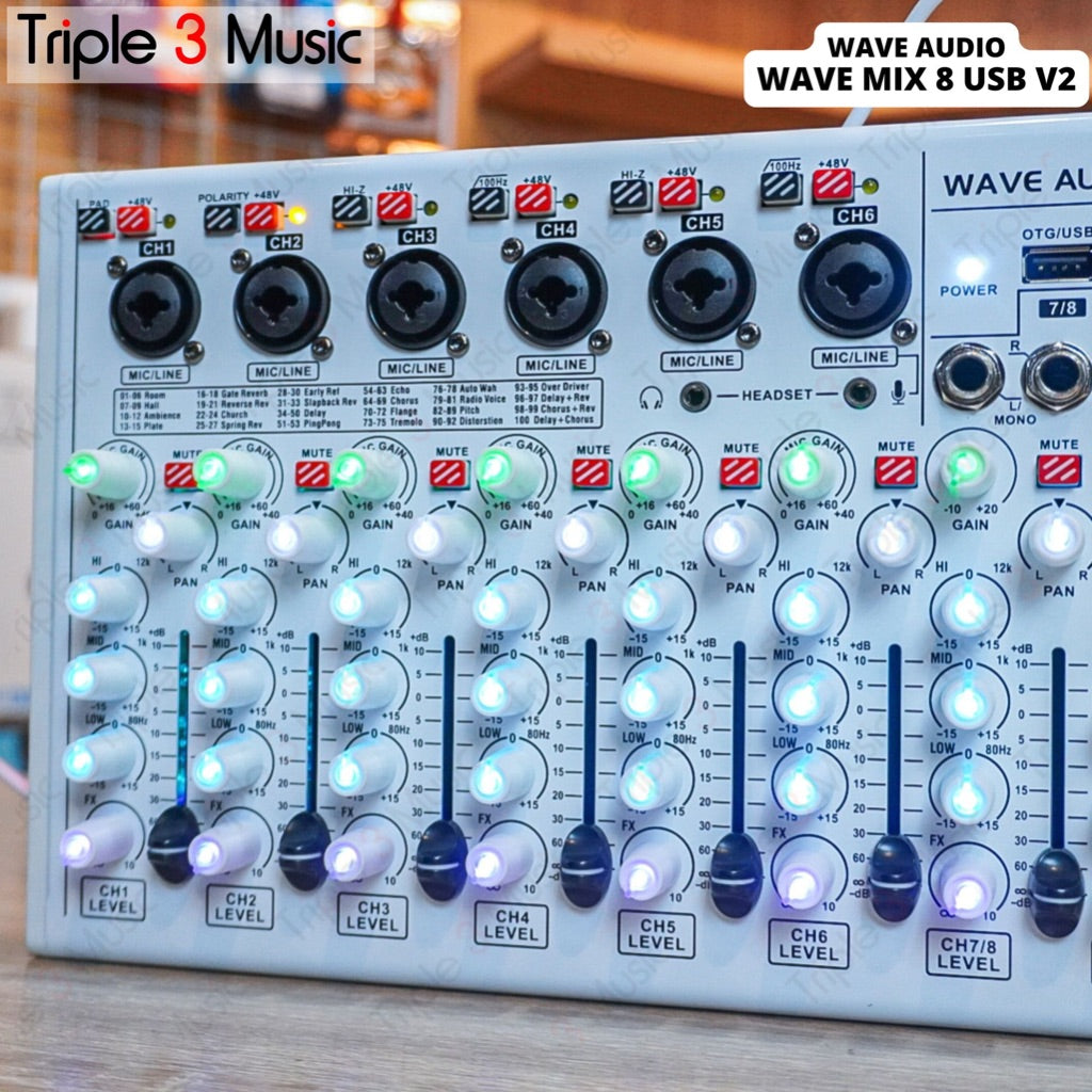 WAVE MIX8USB MIX 8 USB V2 MIXER audio usb 6 Input