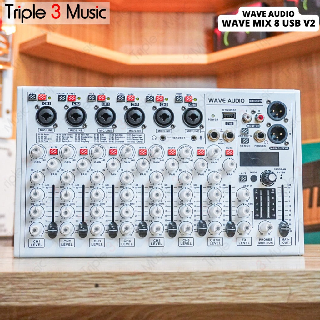 WAVE MIX8USB MIX 8 USB V2 MIXER audio usb 6 Input