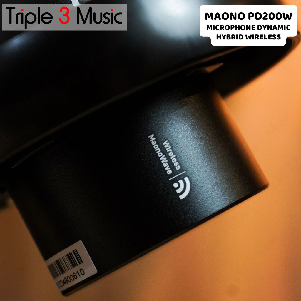MAONO PD200W Hybrid Wireless Podcast Streaming Microphone Dynamic XLR USB Mic with Desktop Stand - PD200W+Type C Receiver