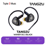 Tangzu Waner 2 / Waner S.G 2 Black Hitam In Ear Monitor IEM