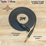 Kabel OFC XLR Male To Akai TS Mono kabel soundcard ke speaker